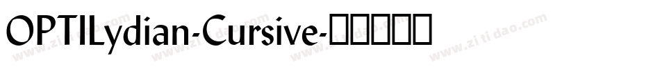 OPTILydian-Cursive字体转换