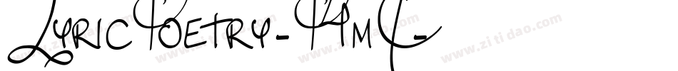 LyricPoetry-P4mE字体转换