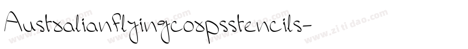 Australianflyingcorpsstencils-xxym字体转换