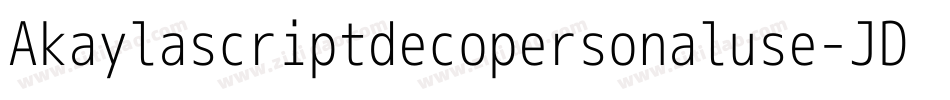 Akaylascriptdecopersonaluse-JD1M字体转换