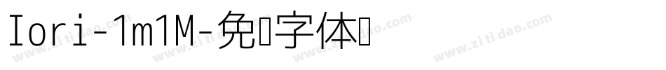 Iori-1m1M字体转换