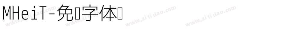 MHeiT字体转换