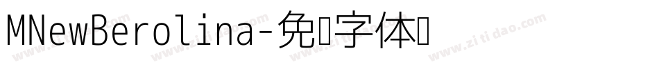 MNewBerolina字体转换