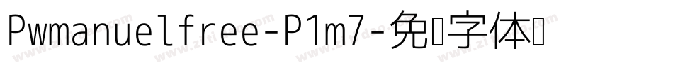Pwmanuelfree-P1m7字体转换