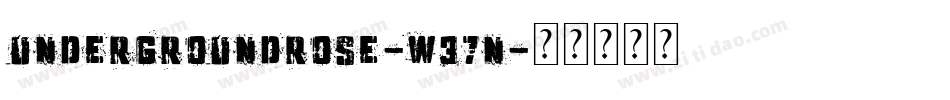 UndergroundRose-W37n字体转换