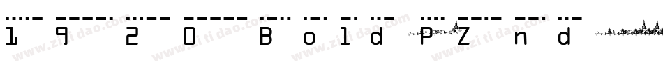 1920Bold-PZnd字体转换
