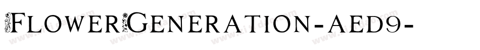 FlowerGeneration-aed9字体转换
