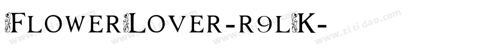 FlowerLover-r9lK字体转换