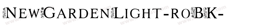 NewGardenLight-r0BK字体转换