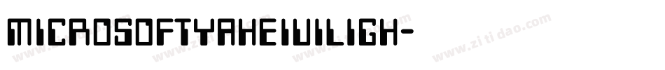 microsoftyaheiuiligh字体转换