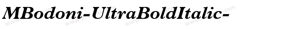MBodoni-UltraBoldItalic字体转换