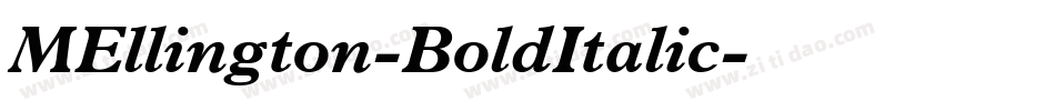 MEllington-BoldItalic字体转换