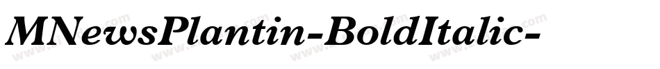 MNewsPlantin-BoldItalic字体转换