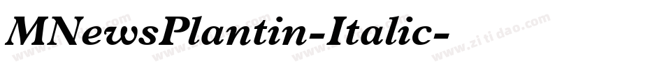 MNewsPlantin-Italic字体转换