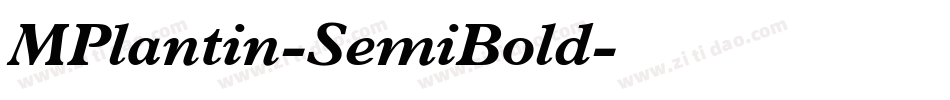 MPlantin-SemiBold字体转换