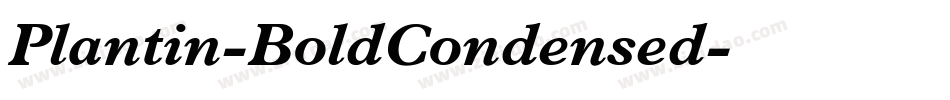 Plantin-BoldCondensed字体转换
