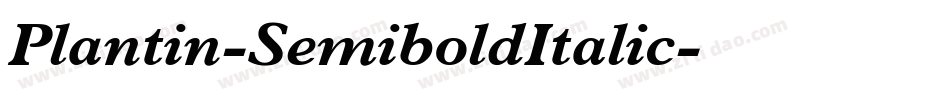 Plantin-SemiboldItalic字体转换