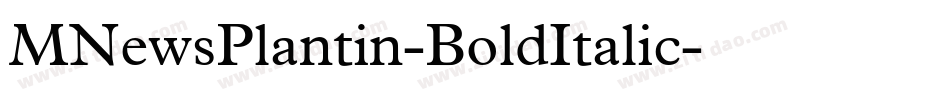 MNewsPlantin-BoldItalic字体转换