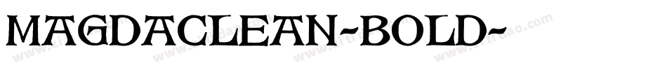 MagdaClean-Bold字体转换
