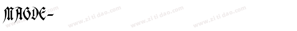 MAGDE字体转换