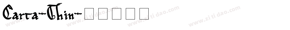 Carta-Thin字体转换