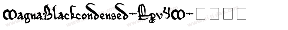 MagnaBlackcondensed-Rpv4M字体转换