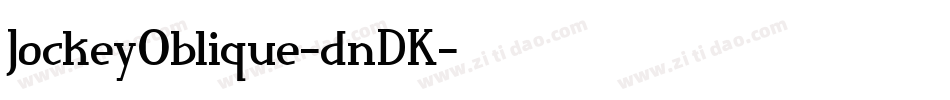 JockeyOblique-dnDK字体转换