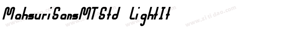 MahsuriSansMTStd-LightIt字体转换