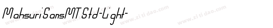 MahsuriSansMTStd-Light字体转换