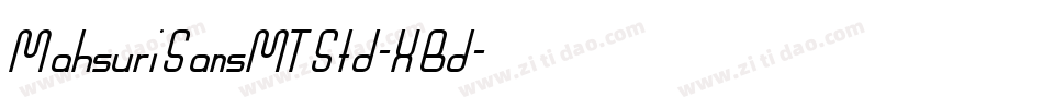 MahsuriSansMTStd-XBd字体转换