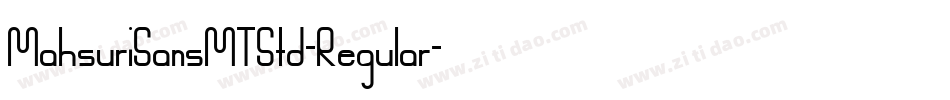 MahsuriSansMTStd-Regular字体转换