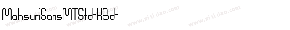 MahsuriSansMTStd-XBd字体转换
