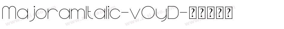 MajoramItalic-vOyD字体转换