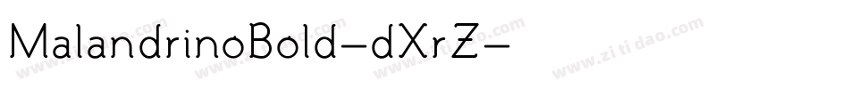 MalandrinoBold-dXrZ字体转换