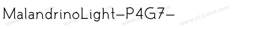 MalandrinoLight-P4G7字体转换