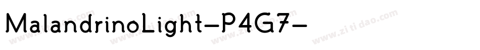 MalandrinoLight-P4G7字体转换
