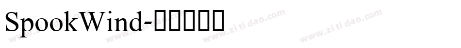 SpookWind字体转换