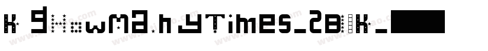 KgHowManyTimes-2BlK字体转换
