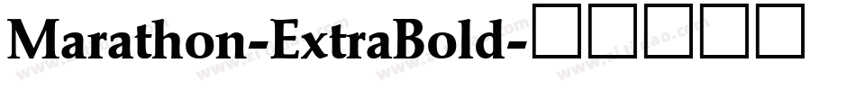 Marathon-ExtraBold字体转换