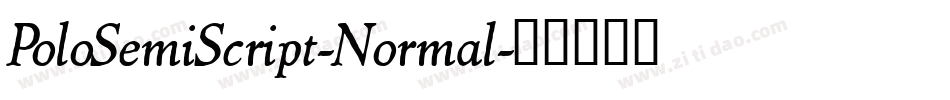 PoloSemiScript-Normal字体转换