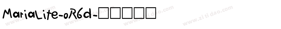 MariaLite-oR6d字体转换