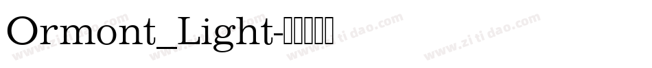 Ormont_Light字体转换