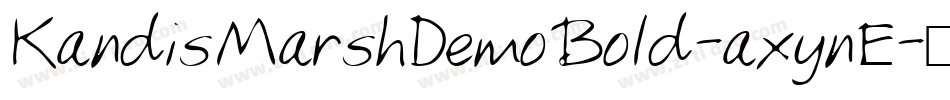 KandisMarshDemoBold-axynE字体转换
