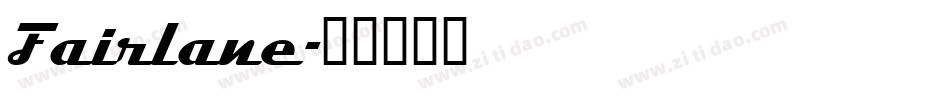 Fairlane字体转换