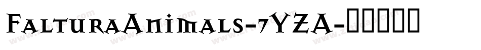 FalturaAnimals-7YZA字体转换