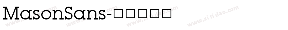 MasonSans字体转换