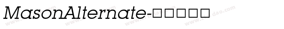 MasonAlternate字体转换
