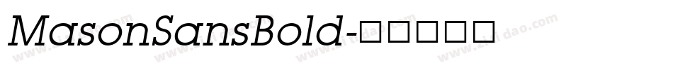 MasonSansBold字体转换