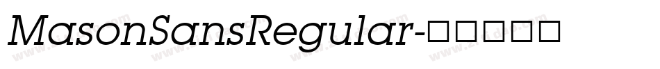 MasonSansRegular字体转换