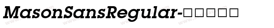MasonSansRegular字体转换